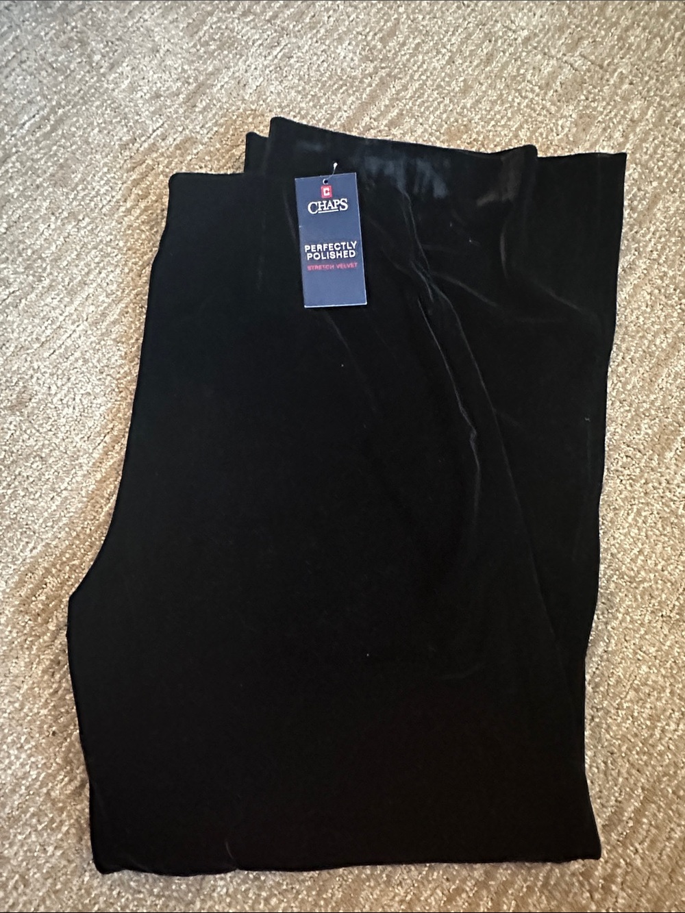 Chaps Black Velvet Women's Dress Trousers